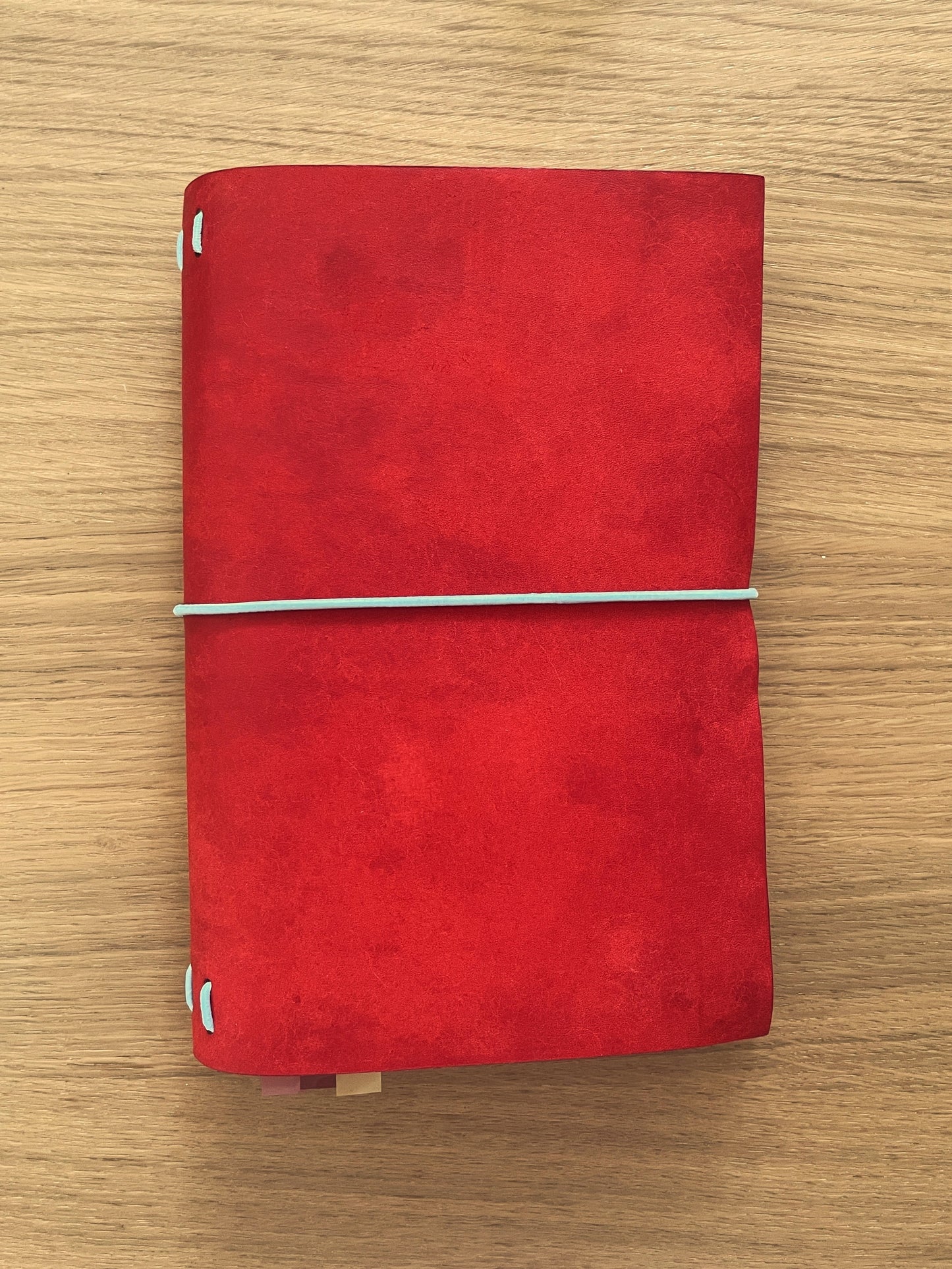 NOMAD Leather Travel Journal in Raspberry Red