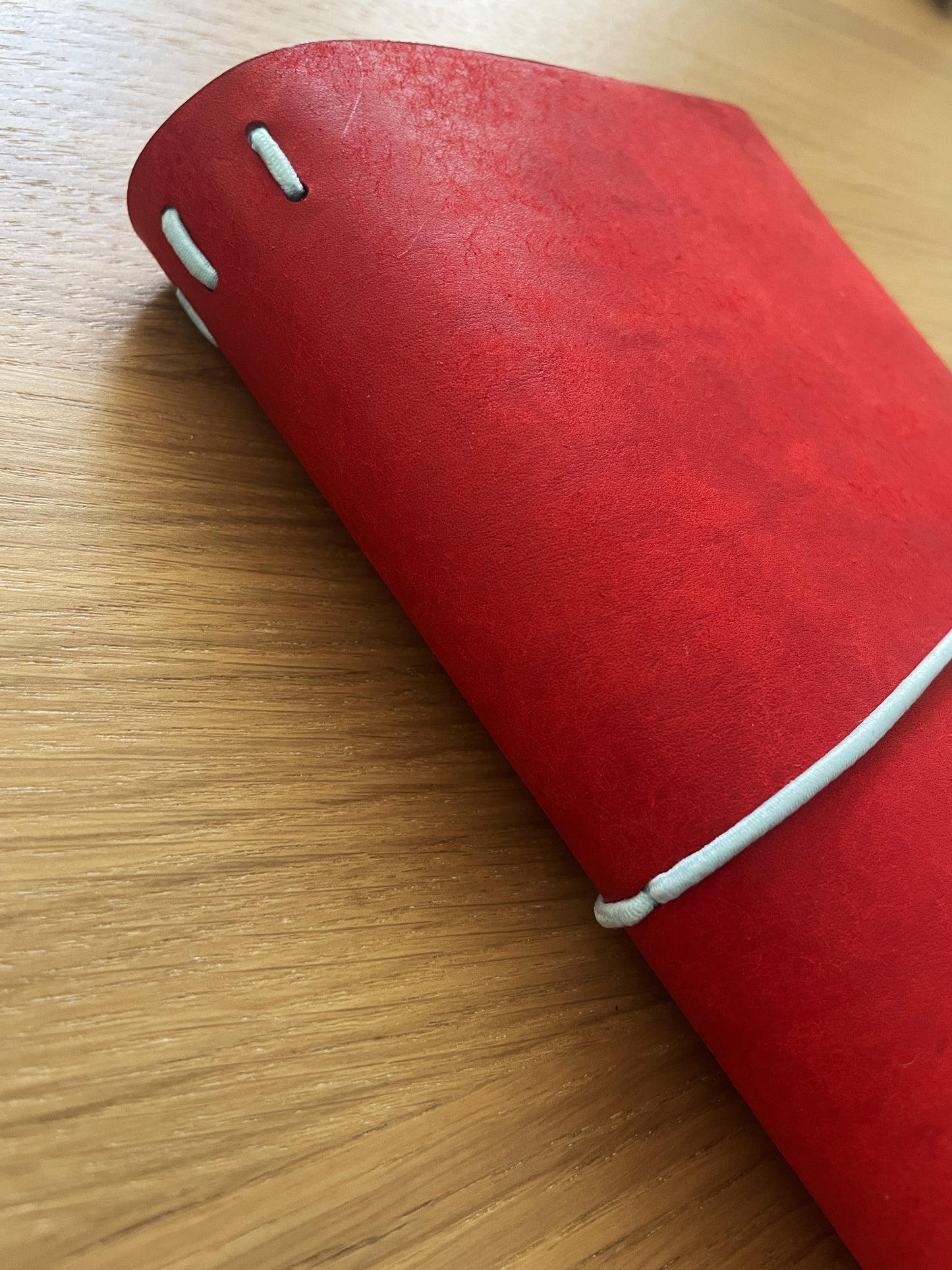 NOMAD Leather Travel Journal in Raspberry Red
