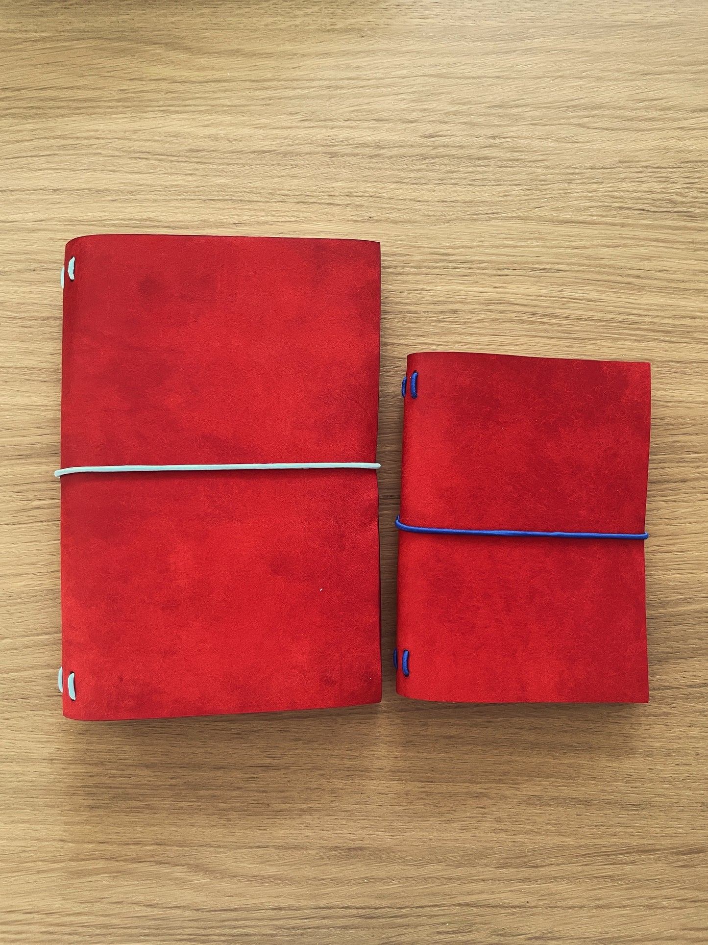 NOMAD Leather Travel Journal in Raspberry Red